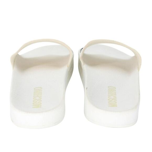 Moschino sz 40 Rubber Logo Slide Sandals MC-S0225P-0012 - Picture 9 of 11